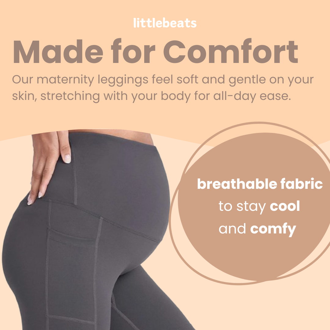 Littlebeats Pocketed Maternity Leggings