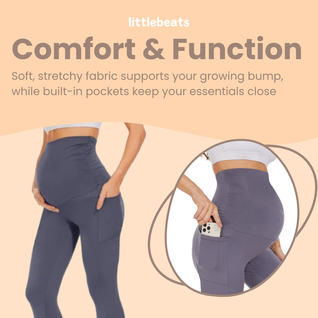Littlebeats Pocketed Maternity Leggings