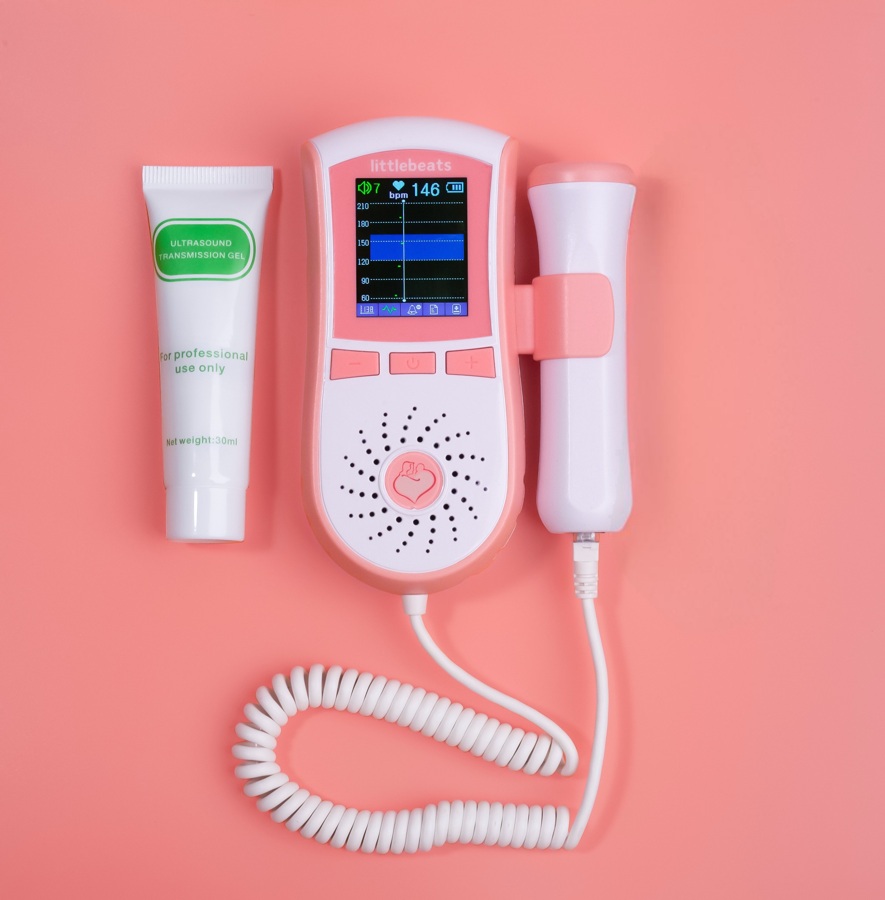 LittleBeats Fetal Doppler + Gel (Plus Model)