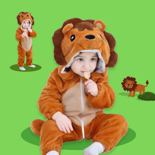 LittleBeats Dark-Brown Lion Onesie